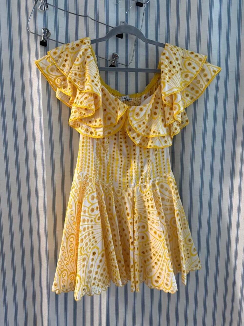Charo Ruiz Ibiza Jean Short Dress In Solar Yellow